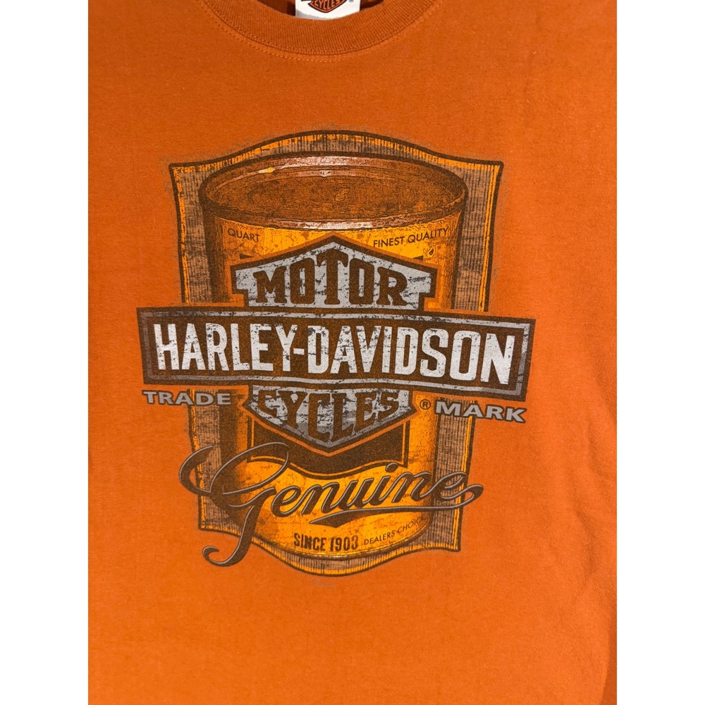 Harley Davidson Black Bear Wytheville VA Orange Graphic T Shirt Mens M Hanes